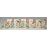A group of nine Royal Doulton Beswick ware figurines to include Tom Kitten, Jeremy Fisher, Peter