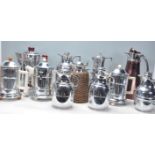 A fab group of mixed chrome flask / thermos / kettles with many made by Thermos, a kettle made by