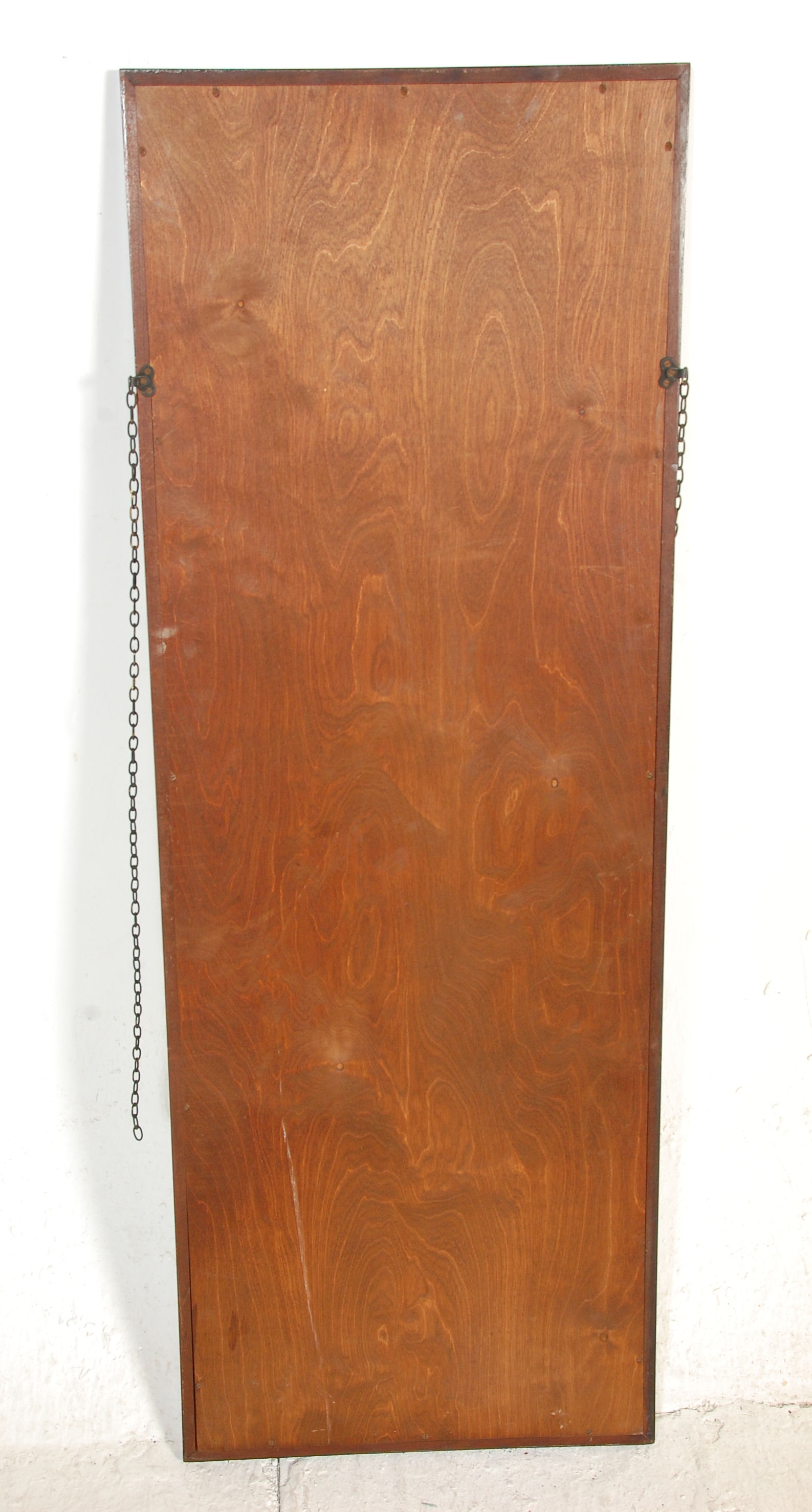 A 1920's / 1930's Art Deco mahogany framed full length shop haberdashery mirror of rectangular - Image 5 of 5