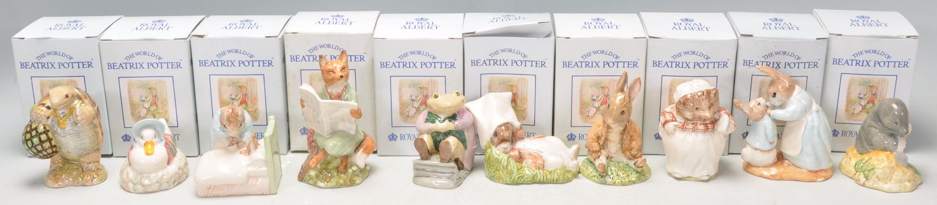 A good collection of ten Royal Albert ceramic figures in 'The World Of Beatrix Potter Collection' to - Bild 2 aus 8