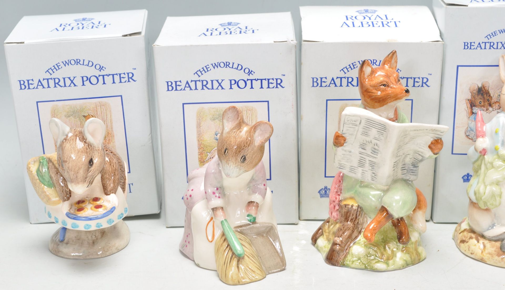 A collection of eleven Royal Albert ceramic figures in 'The World Of Beatrix Potter Collection' to - Bild 3 aus 10