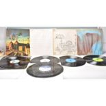 A group of four vinyl long play LP record albums by Pink Floyd to include – Meddle – Original