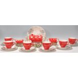 A good vintage retro 20th Century Wagon Trail tea service by Washington Pottery consisting of six