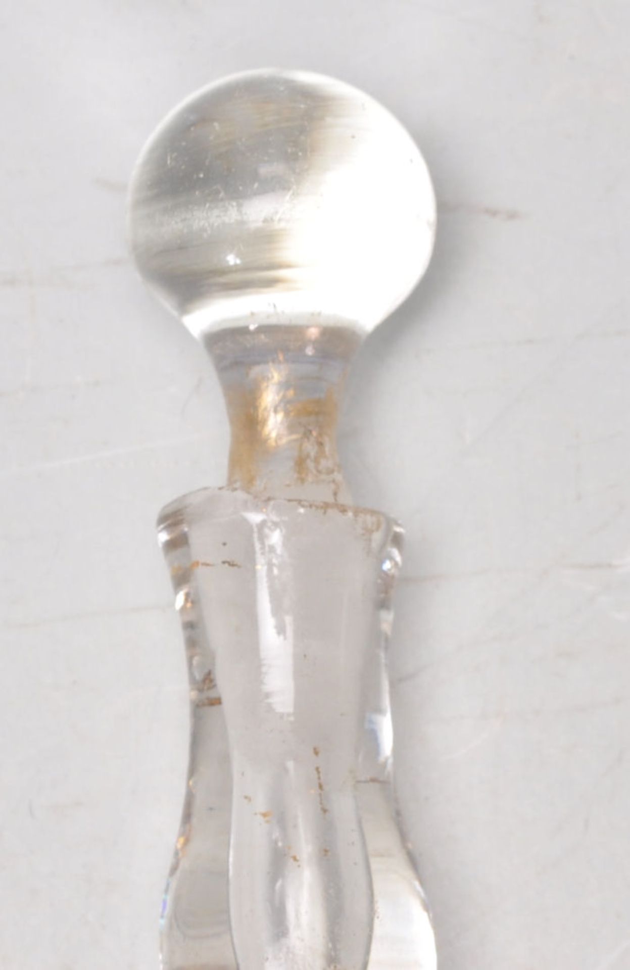 A 19th Century Victorian cut glass lachrymatory tear drop catcher / scent perfume catcher bottle - Bild 2 aus 5