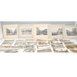 A collection of 19th Century Victorian postcards and photographs to include black and white