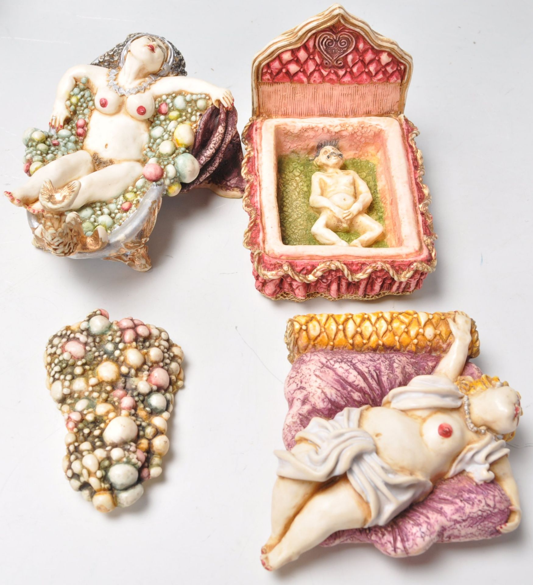 A group of seven Harmony Kingdom novelty resin figurines in the form of nude ladies in different - Bild 6 aus 13