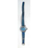 A Ladies Marine Star 17 jewels self winding Incabloc water resistant diver watch having a blue