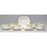 A vintage 1920's / 1930's Art Deco Aynsley 21 piece rare fine bone china tea service having a