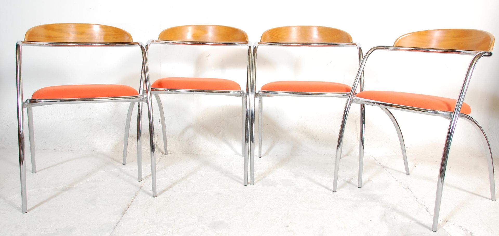 A set of four vintage retro Italian dining chairs - Bild 2 aus 5