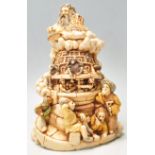 A large Harmony Kingdom novelty resin figurine 'Babbling Heights' three part box figurine from the