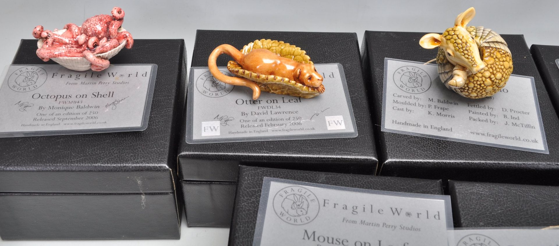 Harmony Kingdom - A collection of sixteen Fragile World resin animals figurines to include Octopus - Bild 2 aus 13