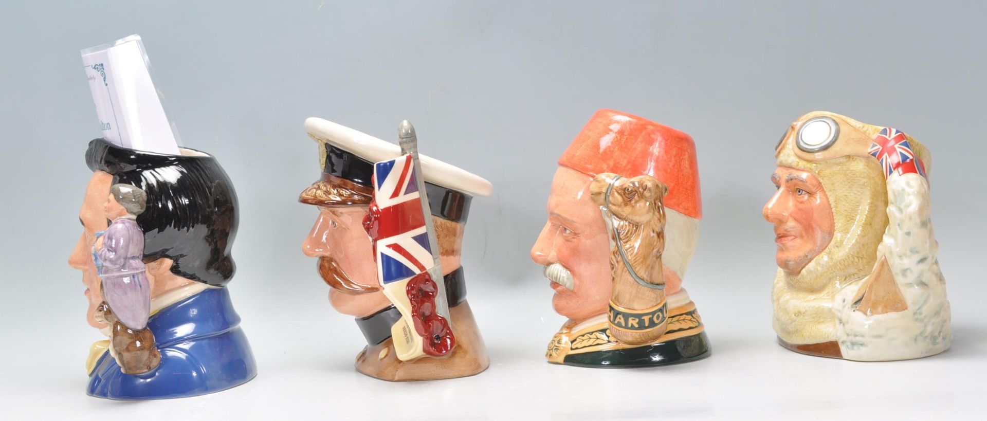 A group of four Royal Doulton character jugs to include Sir Henry Doulton D7054, Lord Kitchener - Bild 4 aus 9