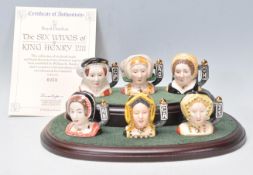 A group of six Royal Doulton ceramic Character / Toby jugs for the Six Wives Of King Henry VIII