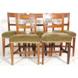 A set of 5 19th century George III mahogany inlaid dining chairs. Raised on square tapering legs