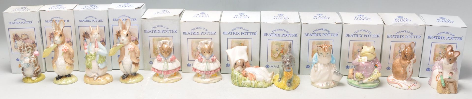A group of twelve Royal Albert ceramic figures in 'The World Of Beatrix Potter Collection' to - Bild 2 aus 10