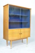 MID 20TH CENTURY BELIEVED ITALIAN BEECH & GLASS DI