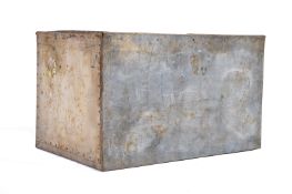 RETRO VINTAGE INDUSTRIAL STEEL PANELLED BOX / TRUN