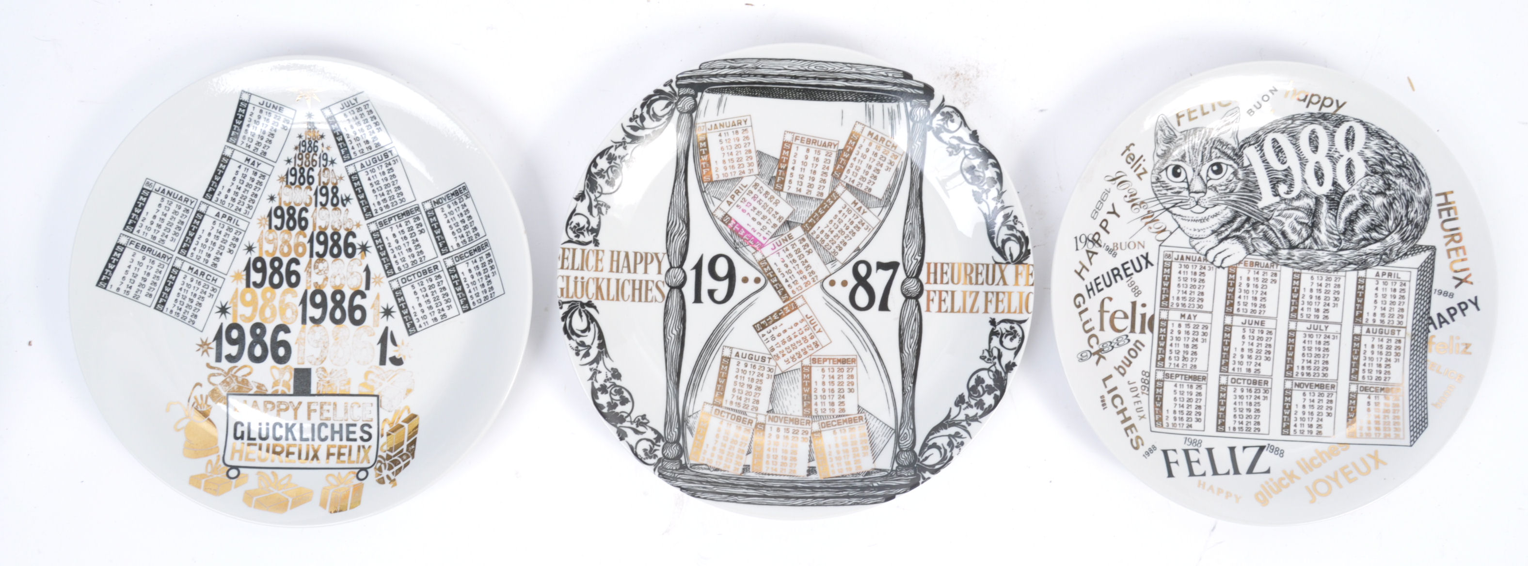 FORNASETTI PIATTO CALENDARIO 1980'S ITALIAN PLATES