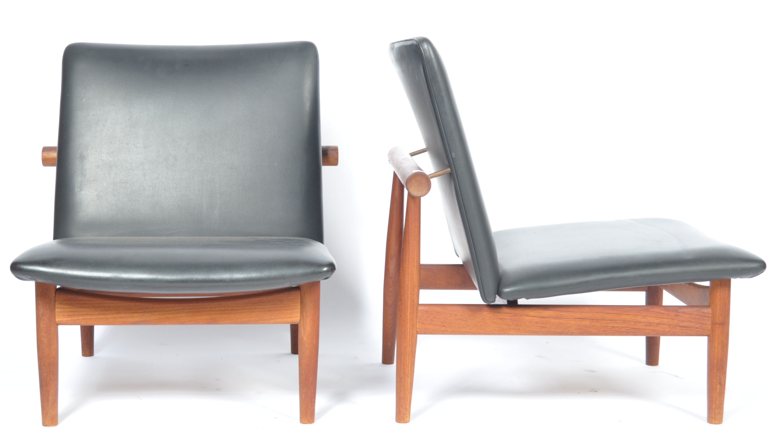 RARE PAIR OF FRANCE & SON MODEL 136 JAPAN CHAIRS B - Image 3 of 6