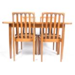 MEREDEW 1970'S TEAK WOOD DINING TABLE AND CHAIRS