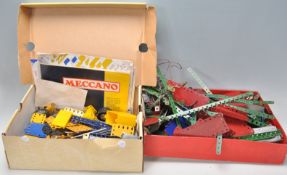 A mixed collection of vintage Meccano wares, some