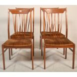 A set of 4 retro mid century teak wood Danish infl