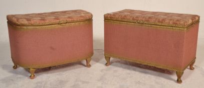 A mid century retro pair of Lloyd Loom ' Lusty ' o