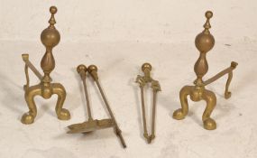 A 19th century Victorian brass fireside companion