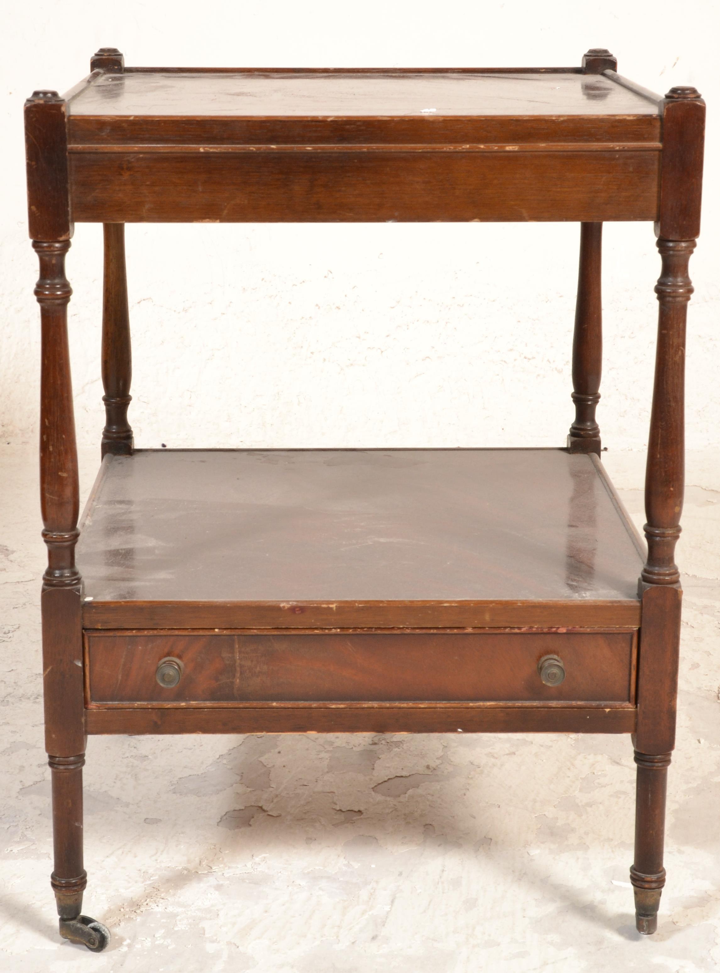 An antique style mahogany and leather office filin - Image 9 of 13