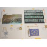 A collection of stamps and card relating all to So