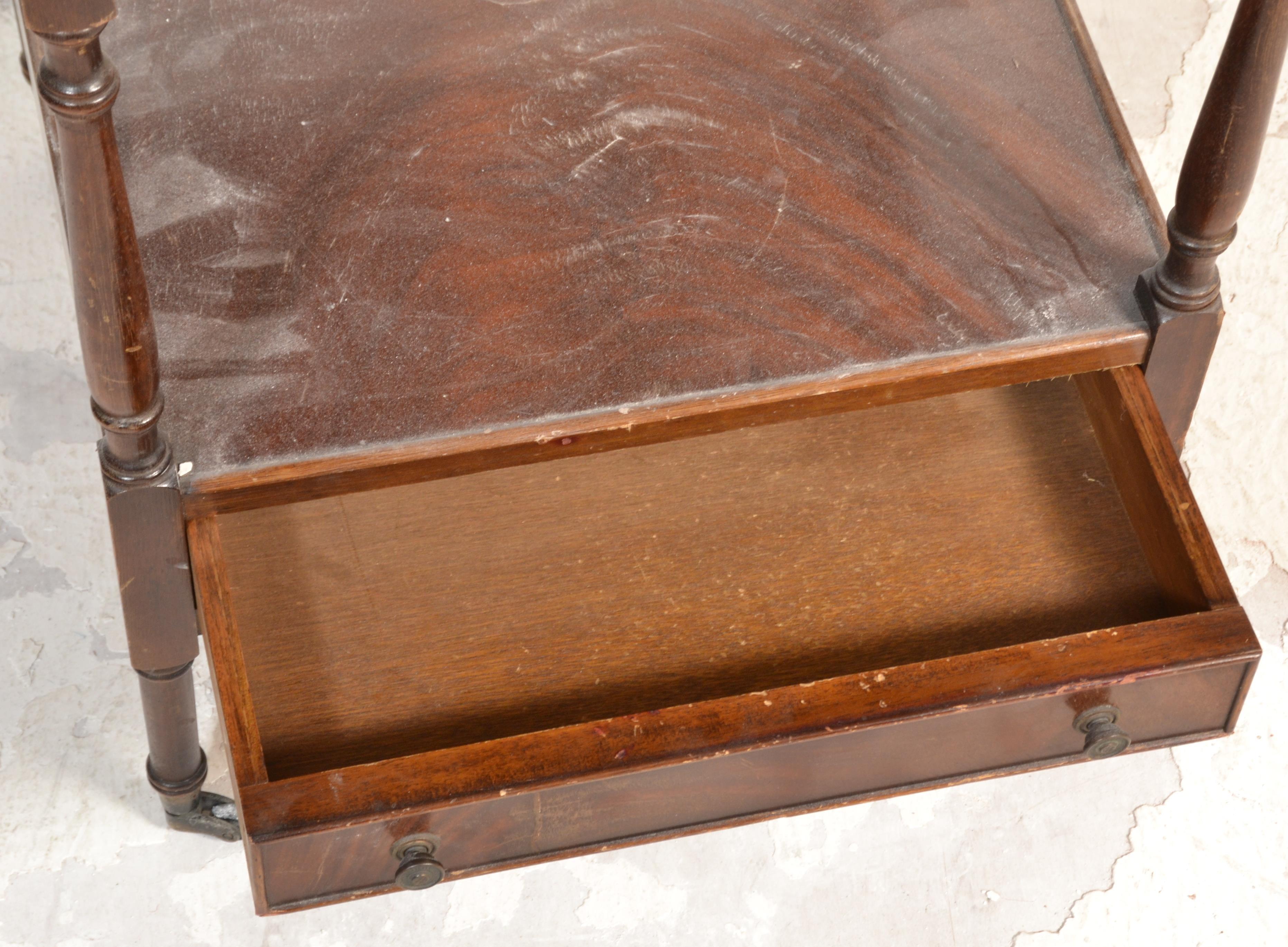 An antique style mahogany and leather office filin - Image 13 of 13
