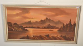 J. Booth - A vintage retro mid 20th Century oil on