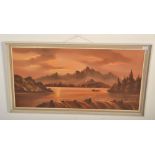 J. Booth - A vintage retro mid 20th Century oil on