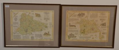 Local Interest - Two framed and glazed antique sty