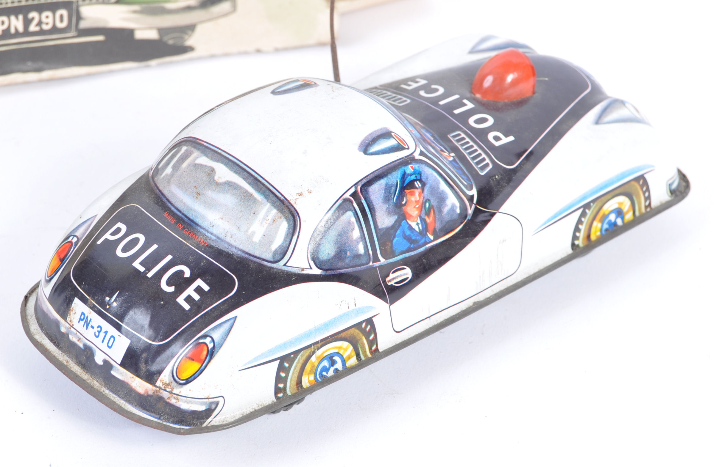 VINTAGE 1950'S PHILIPP NIEDERMEIER TINPLATE FRICTION POLICE CAR - Image 3 of 4