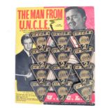 ORIGINAL 1960'S EX SHOP STOCK ' THE MAN FROM UNCLE ' NO.2 BADGES