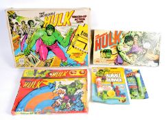 VINTAGE INCREDIBLE HULK BOARD GAMES AND MERCHANDISE