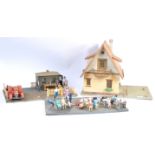 COLLECTION OF G SCALE GARDEN RAILWAY BUILDINGS AND FIGURES