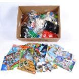 LARGE COLLECTION OF ASSORTED LEGO BRICKS AND INSTRUCTIONS