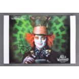 JOHNNY DEPP - ALICE IN WONDERLAND - SIGNED 8X10" PHOTO