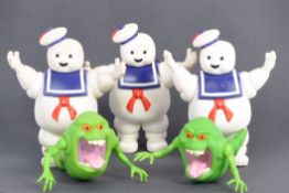 VINTAGE KENNER THE REAL GHOSTBUSTERS STAY PUFT & SLIMER FIGURES