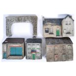 COLLECTION OF G SCALE GARDEN RAILWAY STONE BUILDINGS