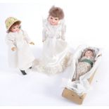 COLLECTION OF ANTIQUE 19TH / 20TH CENTURY DOLLS - BISQUE, SFBJ