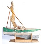 RARE EDWARDIAN PINE LARGE SCALE SAILING YACHT / BOAT