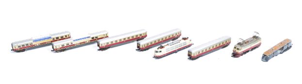 GERMAN N GAUGE LOCOMOTIVES AND CARRIAGES