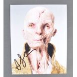 STAR WARS - THE LAST JEDI - ANDY SERKIS - AUTOGRAPHED 8X10" PHOTO