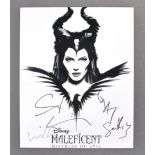 MALEFICENT - ANGELINA JOLIE + CAST SIGNED POSTER PHOTOGRAPH
