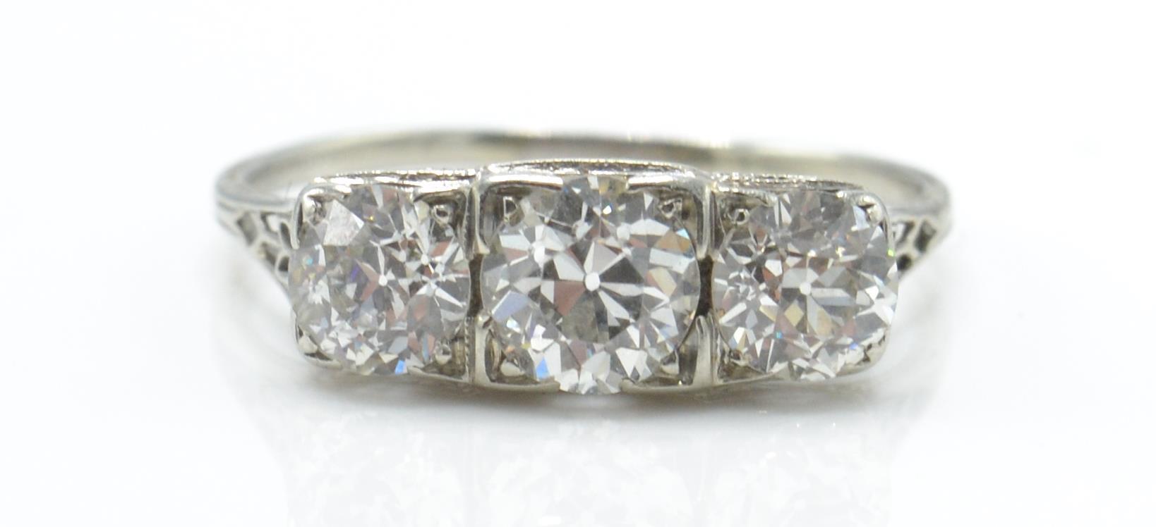 An Art Deco 18ct Gold, Platinum & Diamond Ring