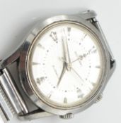 A vintage 1960's Bucherer 21 Jewels wristwatch having silvered dial with baton numerals and