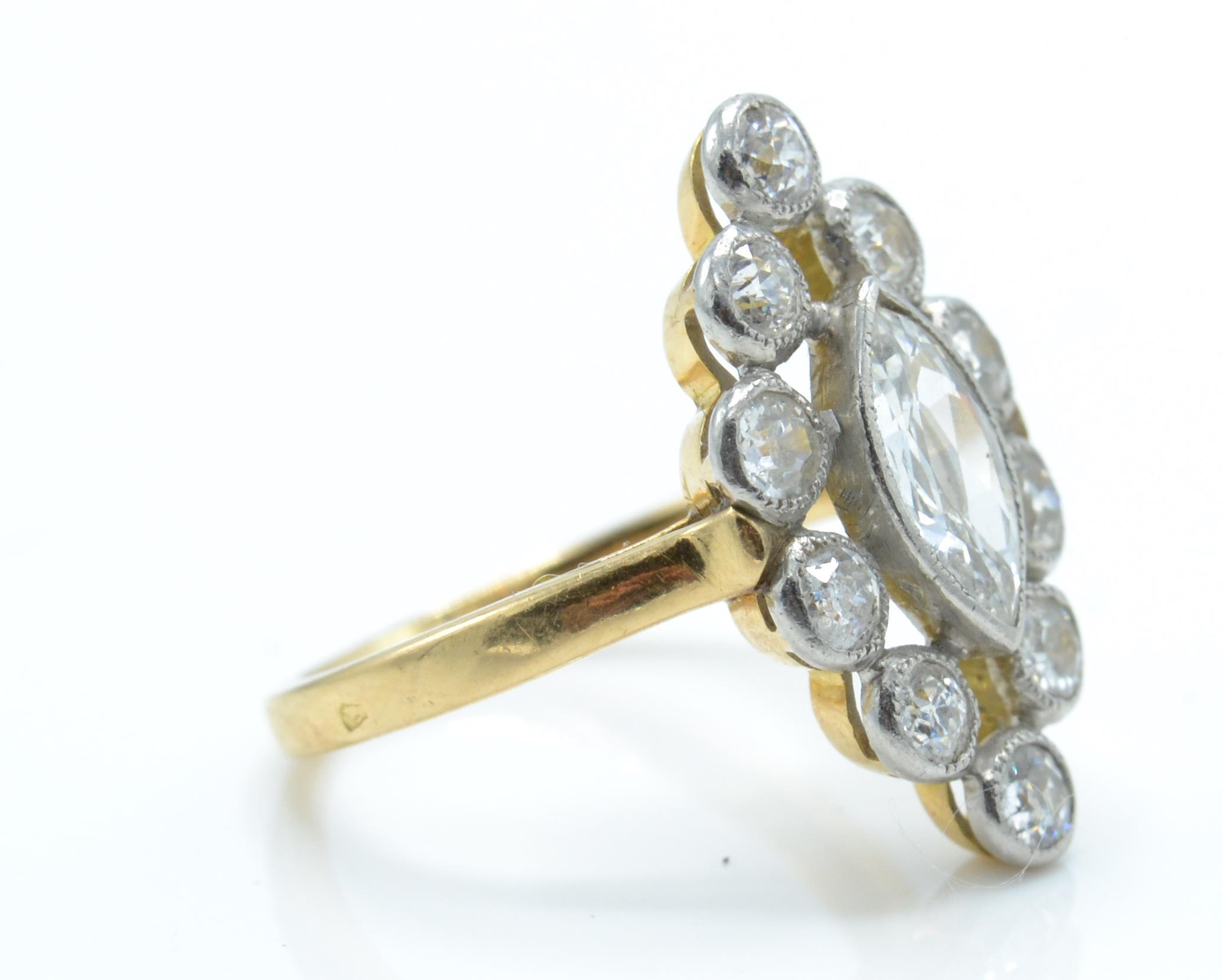 An early 20th century French 18ct gold and diamond ring. - Image 3 of 4